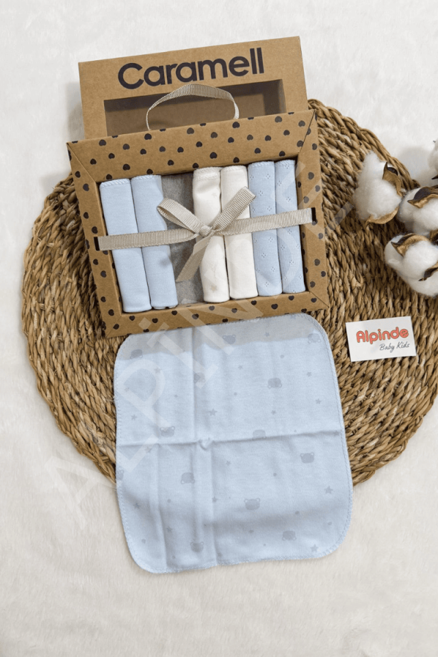 Organik Pamuk 7'li Bebek Ağız Mendili 20 x 20 cm (Asorti)