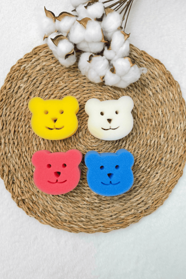 Ayıcık Bebek Banyo Süngeri 4 Adet