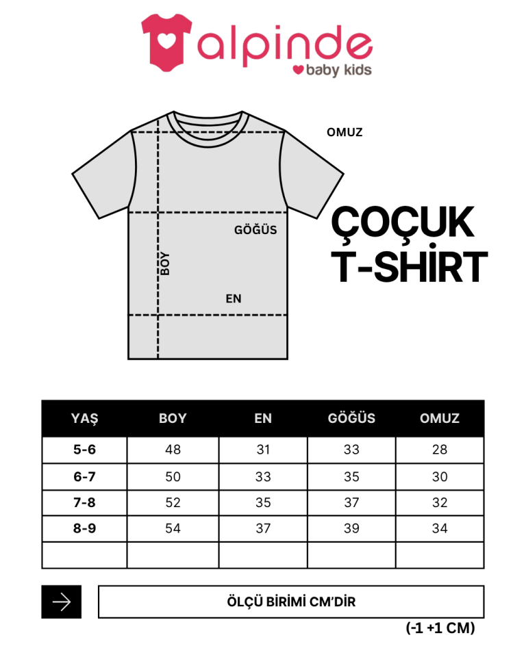 5/6/7/8 Yaş Kız / Erkek Çocuk Kırmızı Türk Bayrağı Ayyıldız  T-shirt